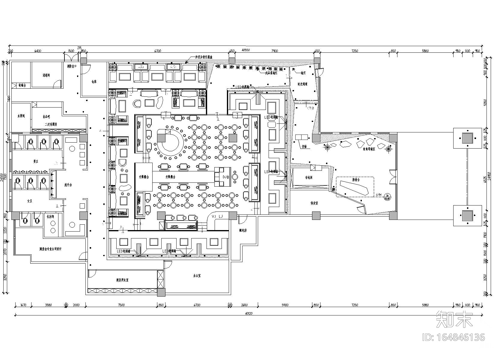 [四川]成都weclub酒吧装饰施工图+效果图cad施工图下载【ID:164846136】