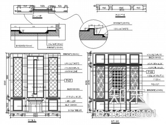 [广东]某名品陶瓷展厅室内装修施工图（含实景）cad施工图下载【ID:161688181】