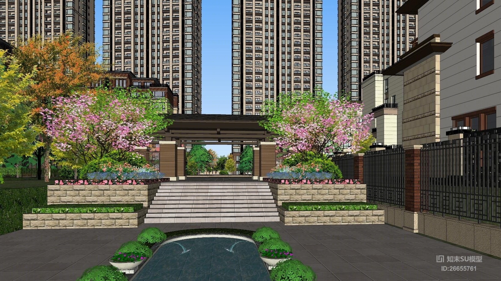 欧式住宅SU模型下载【ID:26655761】