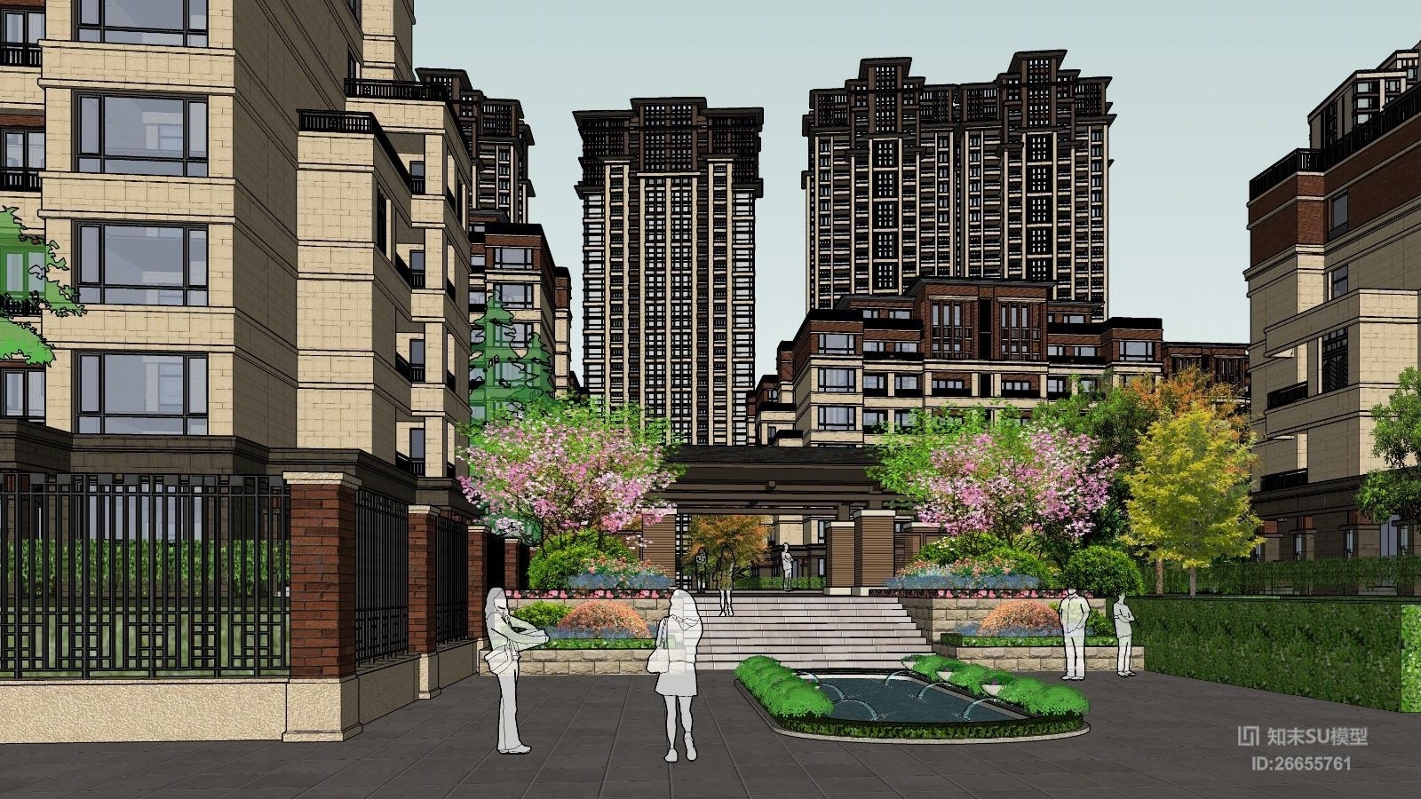 欧式住宅SU模型下载【ID:26655761】