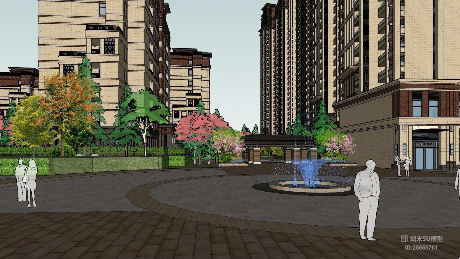 欧式住宅SU模型下载【ID:26655761】