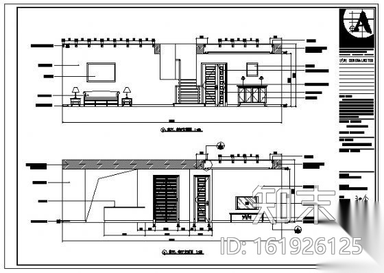 海南某别墅复式楼室内设计cad施工图下载【ID:161926125】