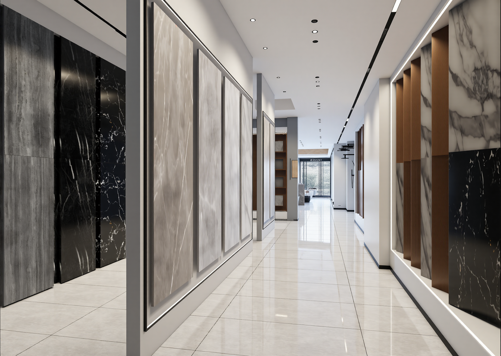 现代瓷砖展厅3D模型下载【ID:1214448528】