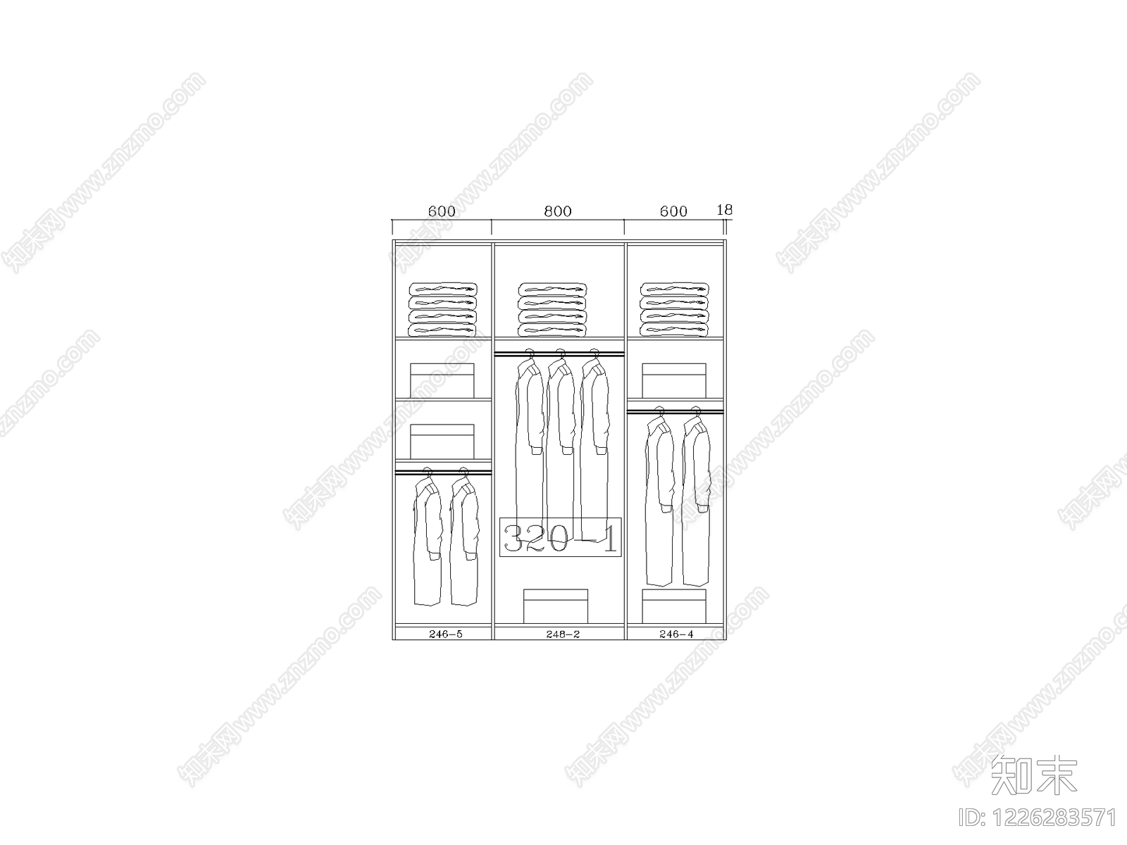 柜子cad施工图下载【ID:1226283571】