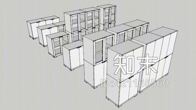 媒体储藏柜SU模型下载【ID:421165560】