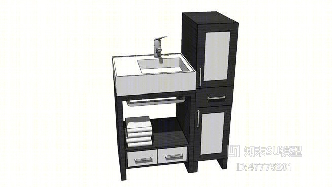 洗手台SU模型下载【ID:47775201】
