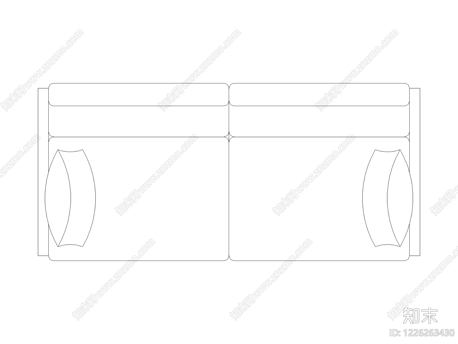 沙发cad施工图下载【ID:1226263430】