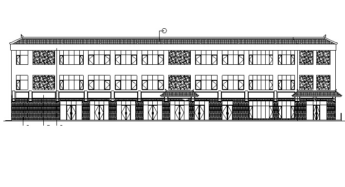 [北京]三层中式风格商业办公综合体建筑施工图cad施工图下载【ID:166428158】