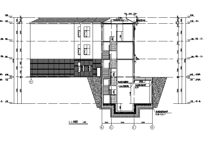 [北京]三层中式风格商业办公综合体建筑施工图cad施工图下载【ID:166428158】