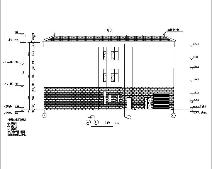 [北京]三层中式风格商业办公综合体建筑施工图cad施工图下载【ID:166428158】