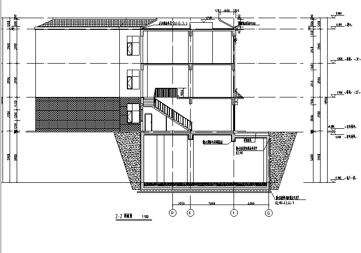 [北京]三层中式风格商业办公综合体建筑施工图cad施工图下载【ID:166428158】