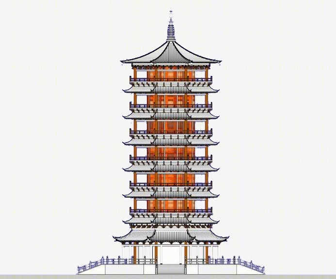 古塔SU模型下载【ID:820563644】