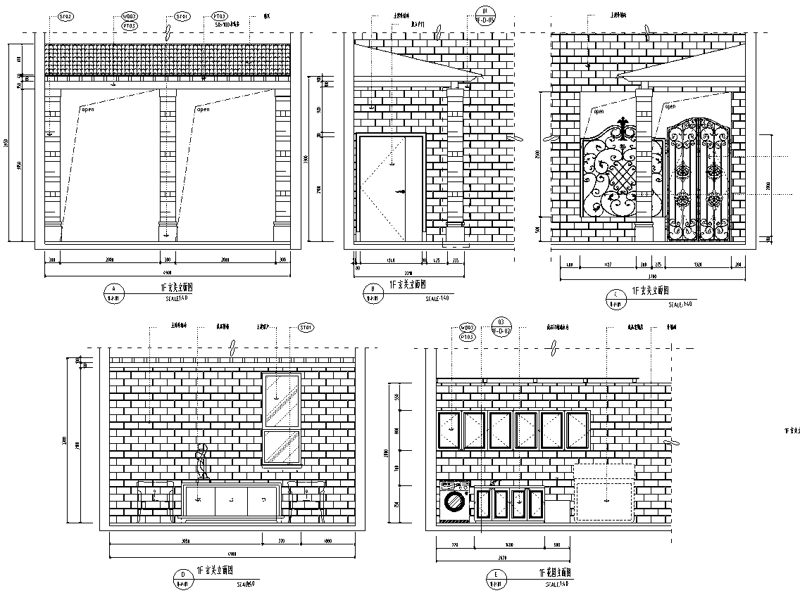 [四川]成都450㎡四层别墅施工图_附效果图施工图下载【ID:180358146】