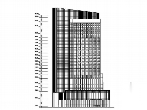 [广东]21层现代风格国际酒店建筑设计方案图cad施工图下载【ID:166329194】