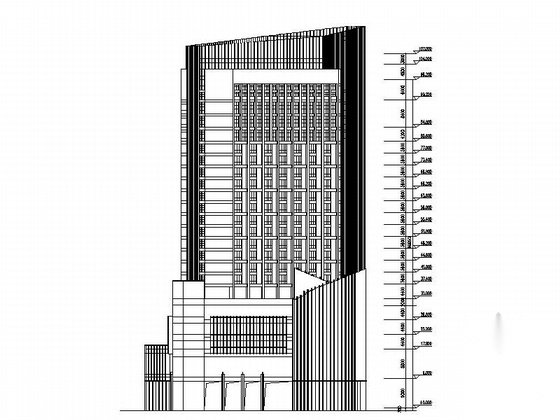 [广东]21层现代风格国际酒店建筑设计方案图cad施工图下载【ID:166329194】