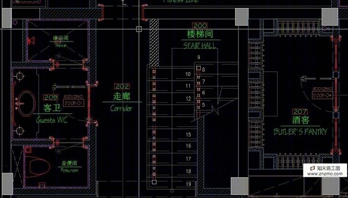 别墅楼梯间酒窖施工图下载【ID:36913162】