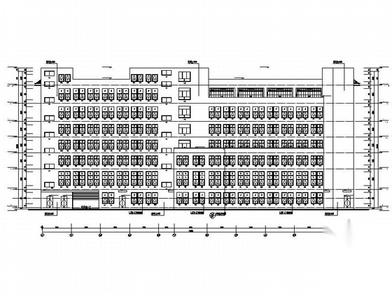 [湖北]7层现代风格中医院综合楼建筑施工图（知名设计院...施工图下载【ID:166208162】