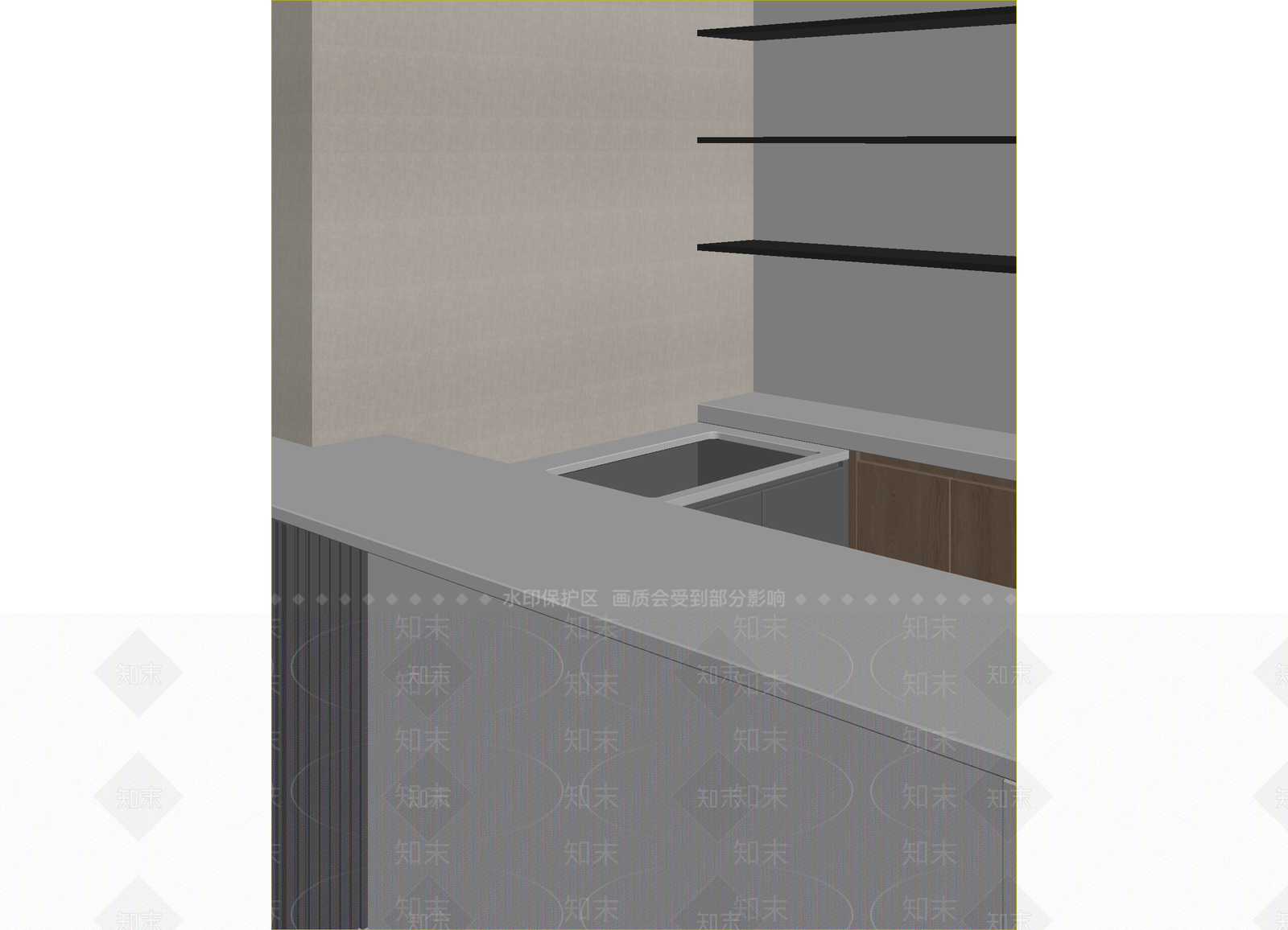 现代后厨3D模型下载【ID:1214817643】