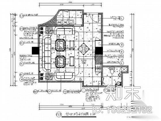 外商俱乐部10号包间室内装修图cad施工图下载【ID:166292132】