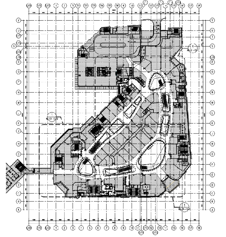 苏州悠方购物中心商场施工图+效果图+材料表cad施工图下载【ID:160415145】