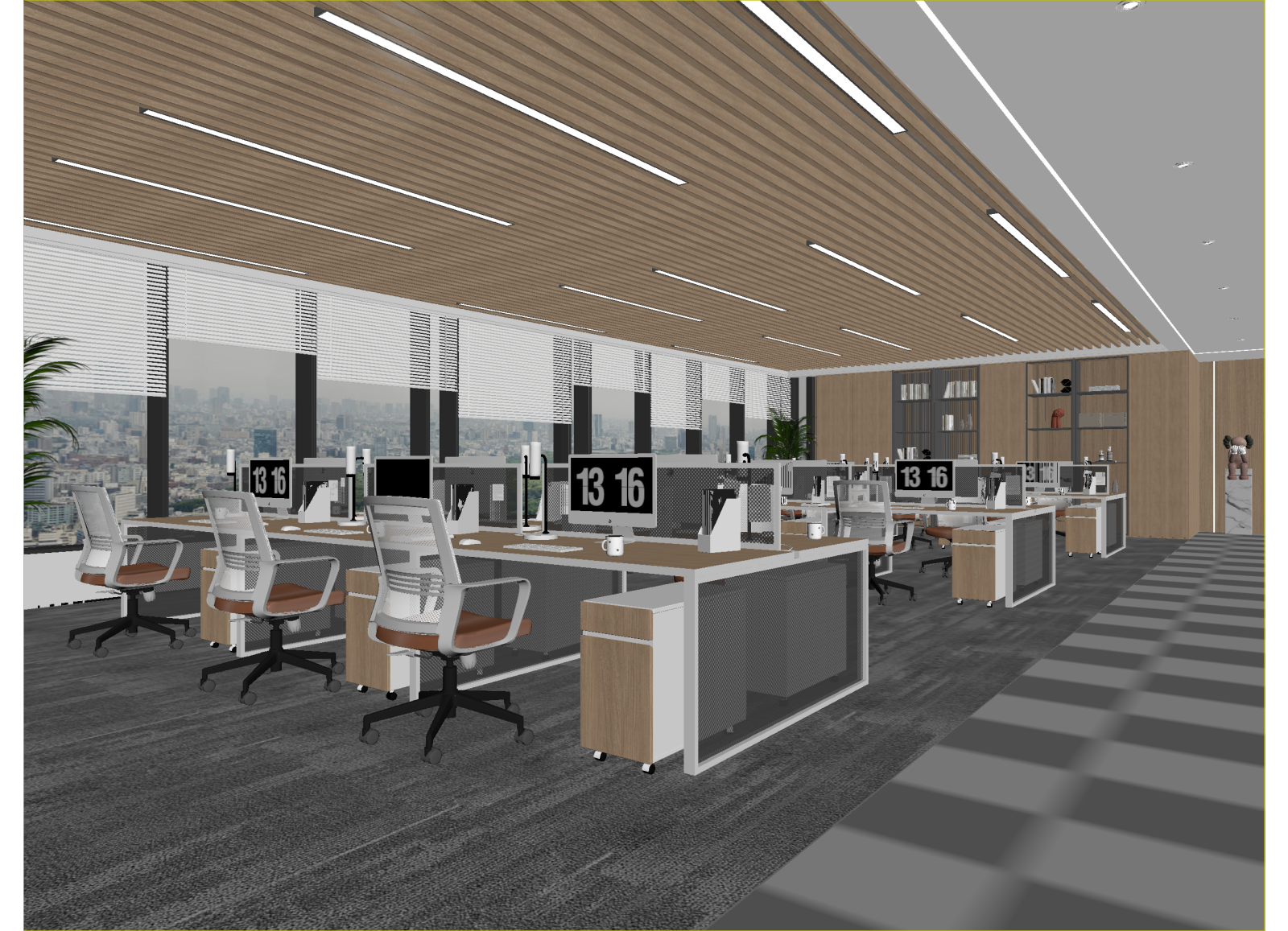 现代办公区3D模型下载【ID:1214811747】