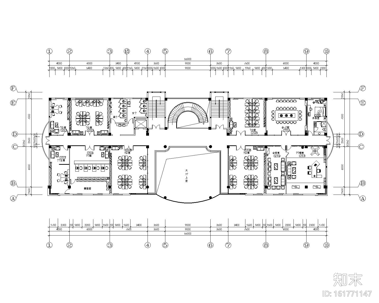 镇江市申力新型材料有限公司办公楼装饰设计施工图cad施工图下载【ID:161771147】