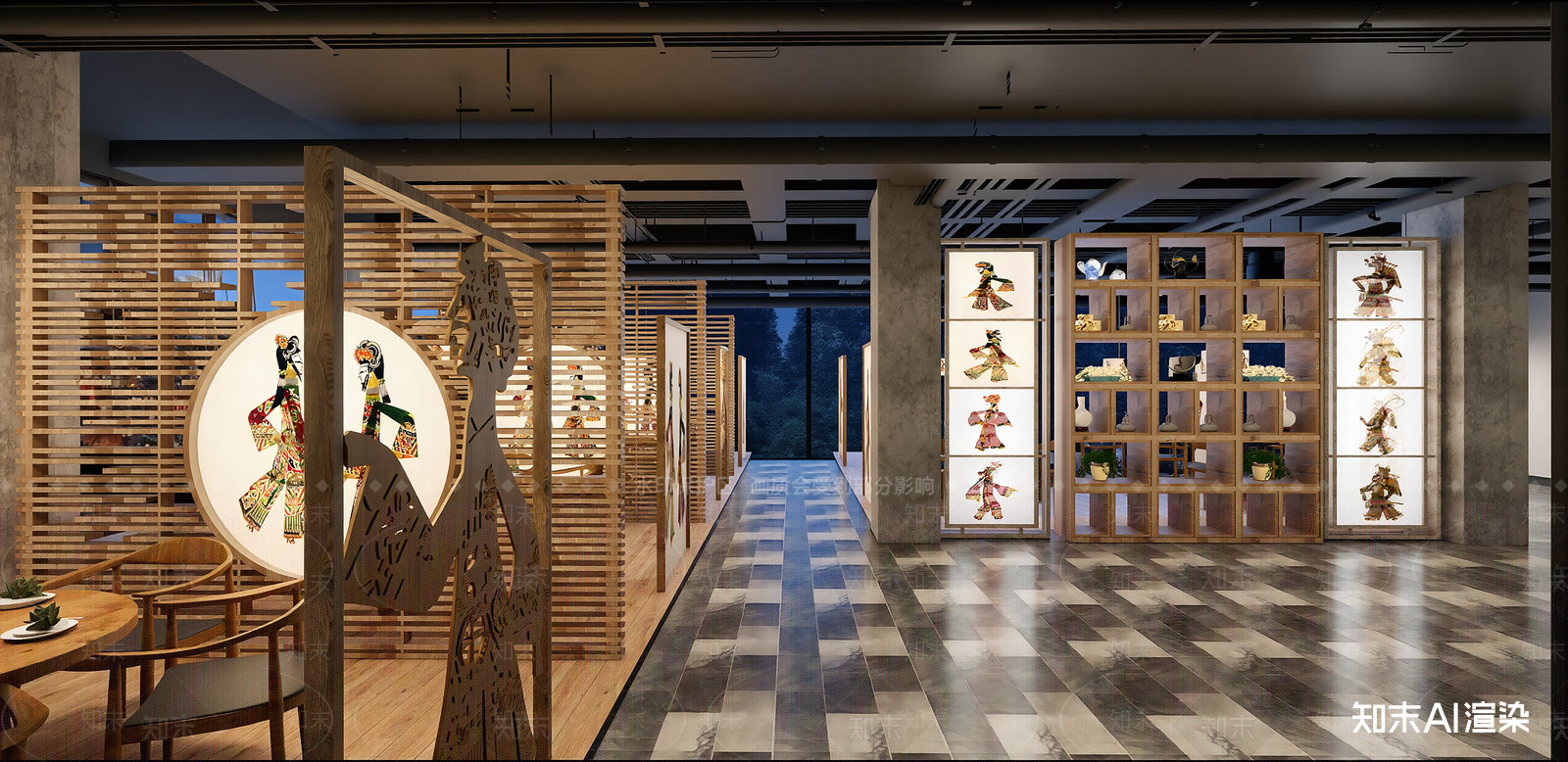 现代自助餐厅SU模型下载【ID:1215991494】