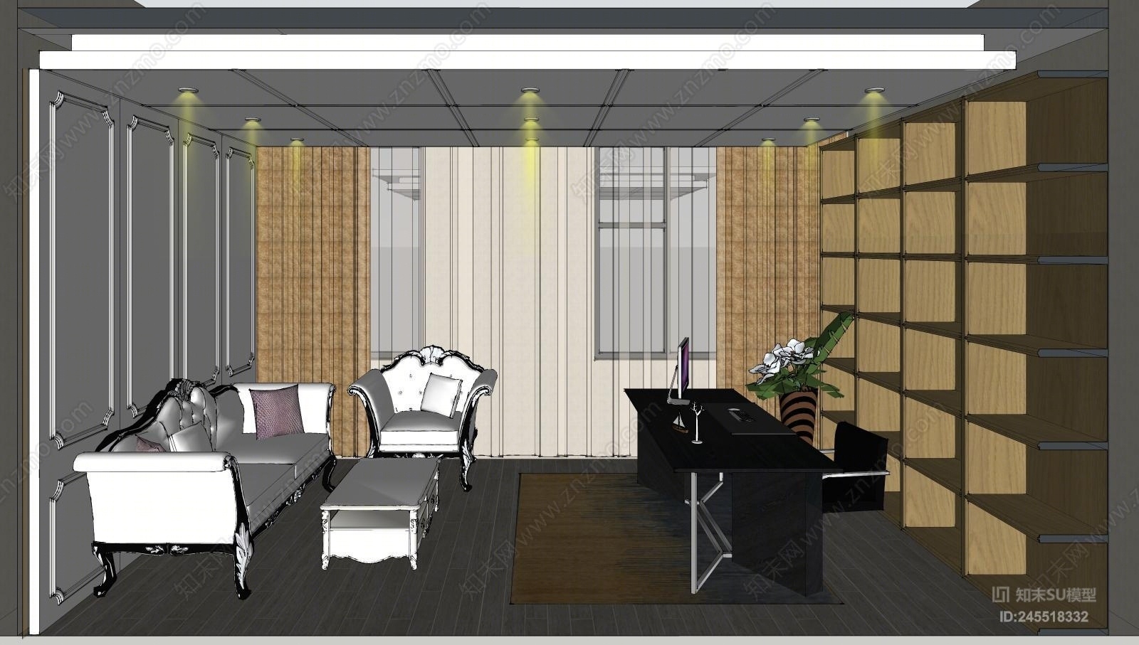 欧式家装SU模型下载【ID:245518332】_知末su模型网