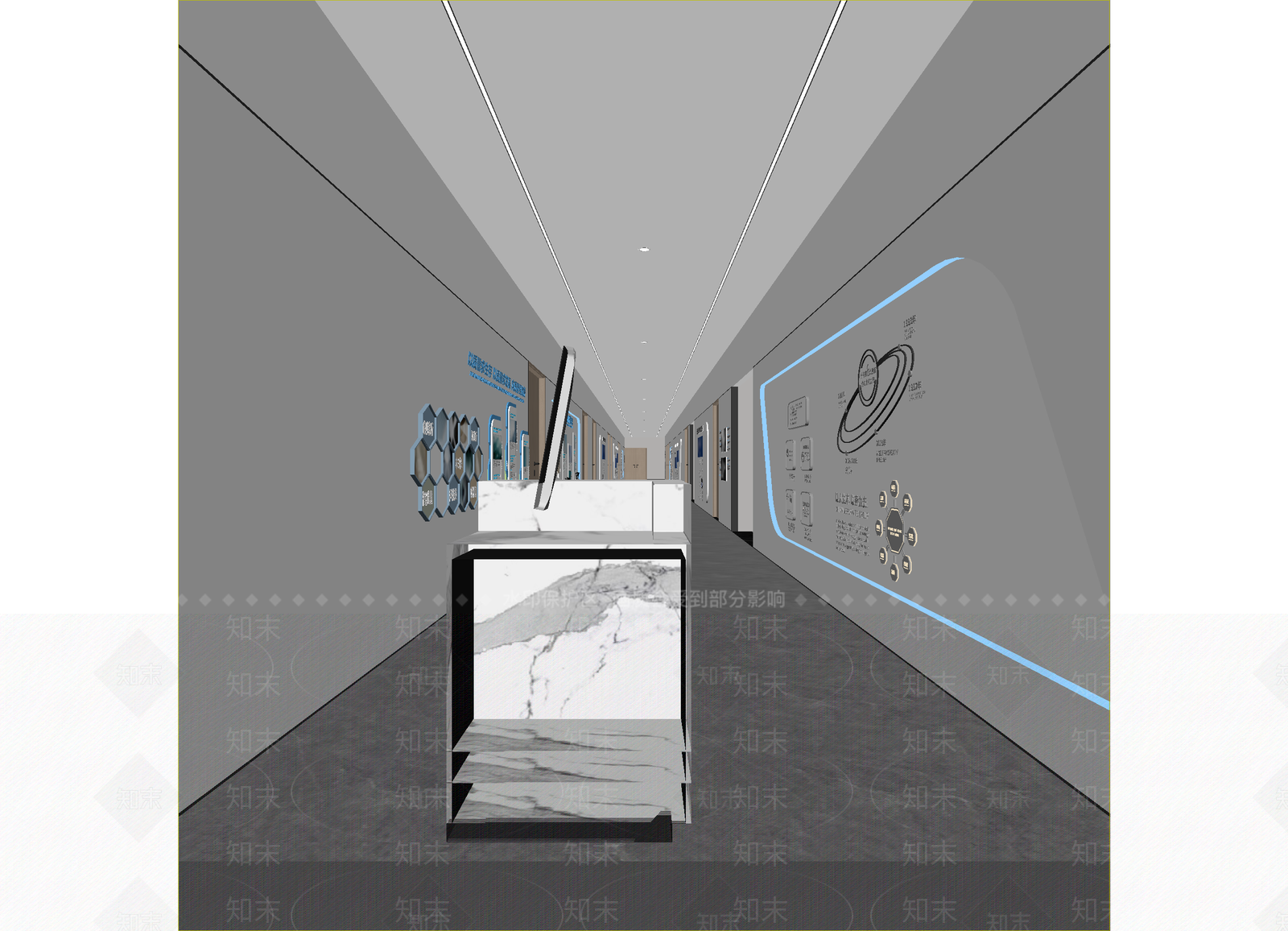 现代科技展厅3D模型下载【ID:1214663561】