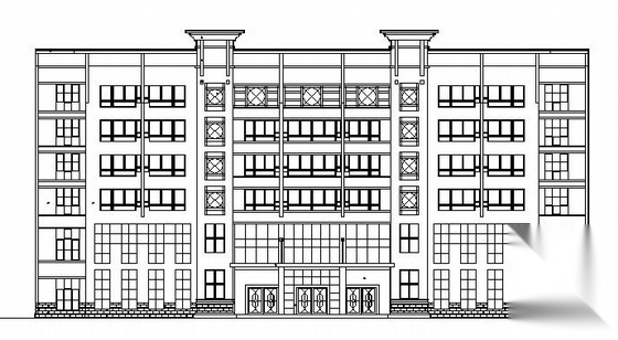 某六层商住楼建筑方案图cad施工图下载【ID:149843151】