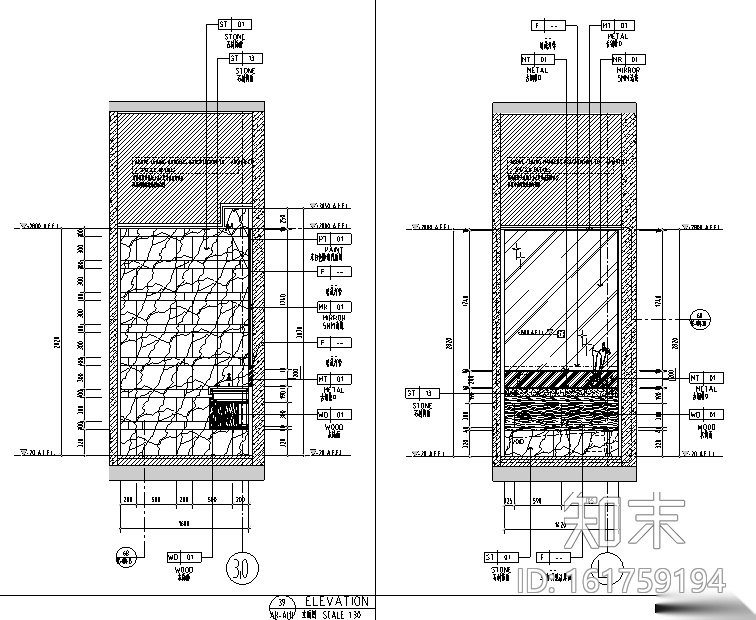 河源东江新中式风格别墅设计施工图（附效果图）cad施工图下载【ID:161759194】