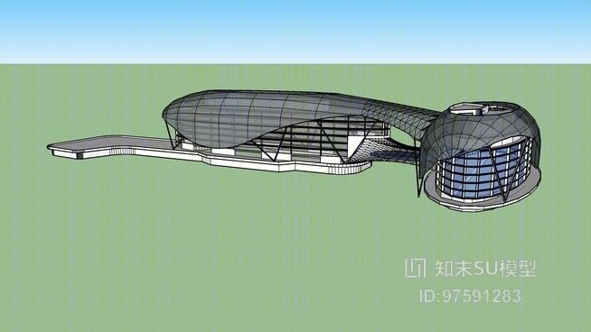 酒店正门SU模型下载【ID:919297886】