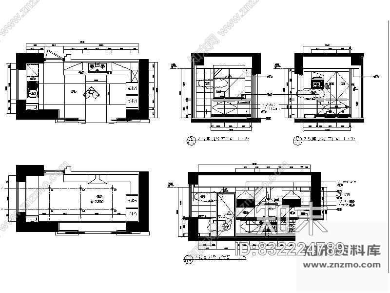 图块/节点厨房立面图施工图下载【ID:832224789】