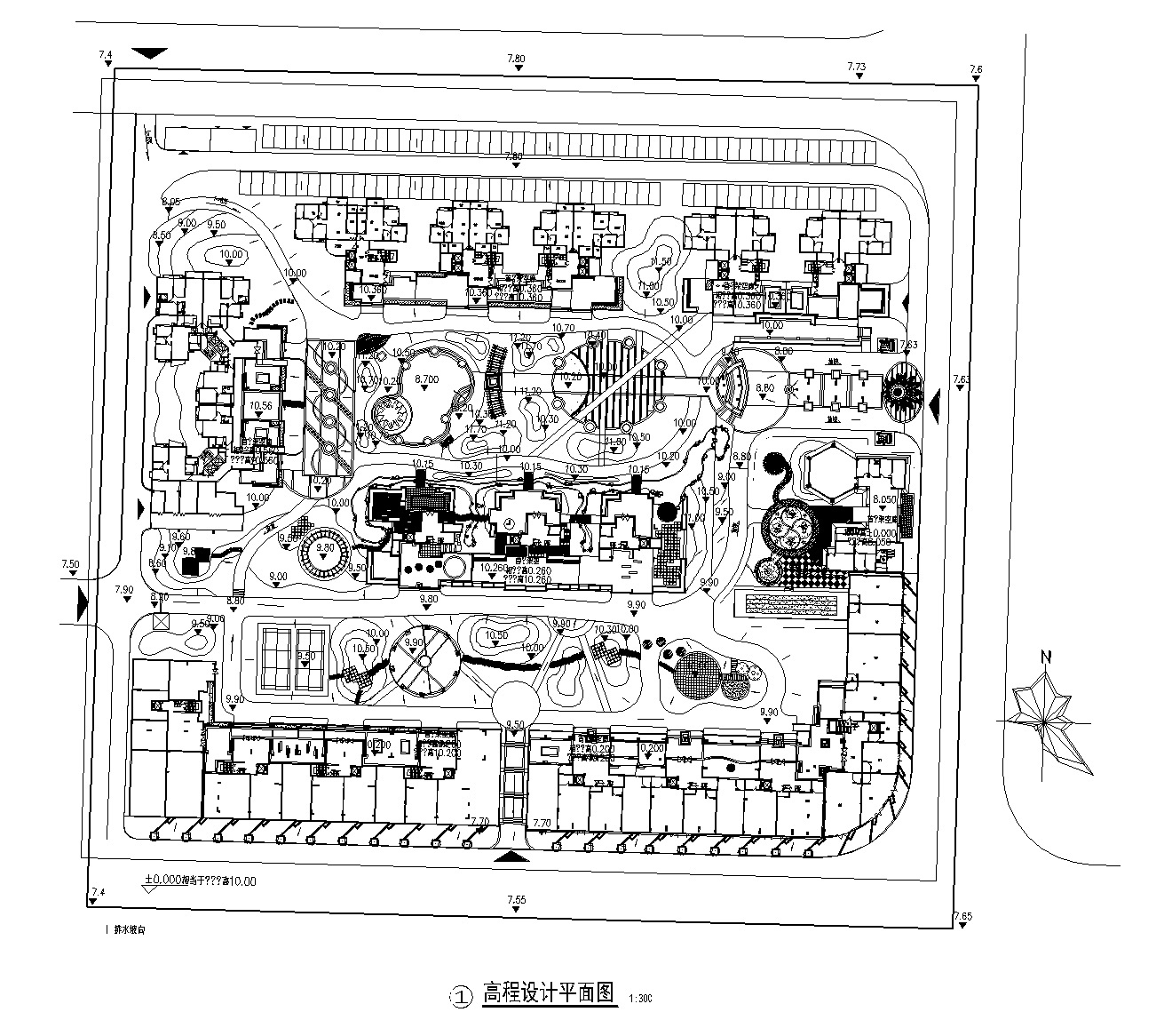 [广州]花都龙珠苑居住区全套景观设计CAD施工图施工图下载【ID:160910162】