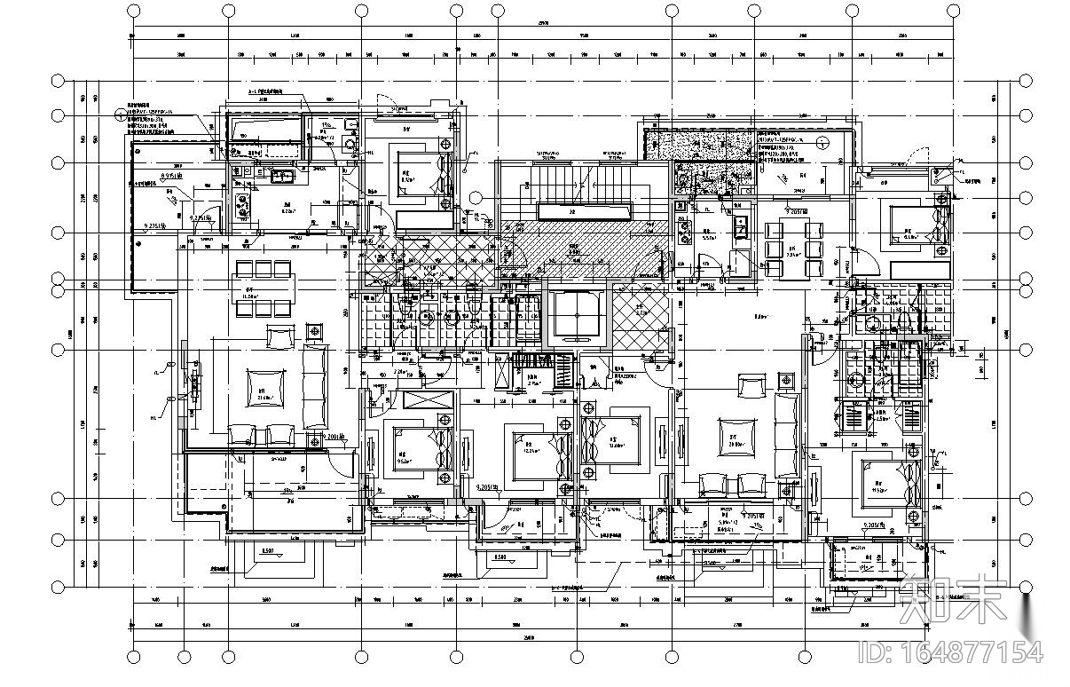 知名地产时一区多层户型图设计cad施工图下载【ID:164877154】