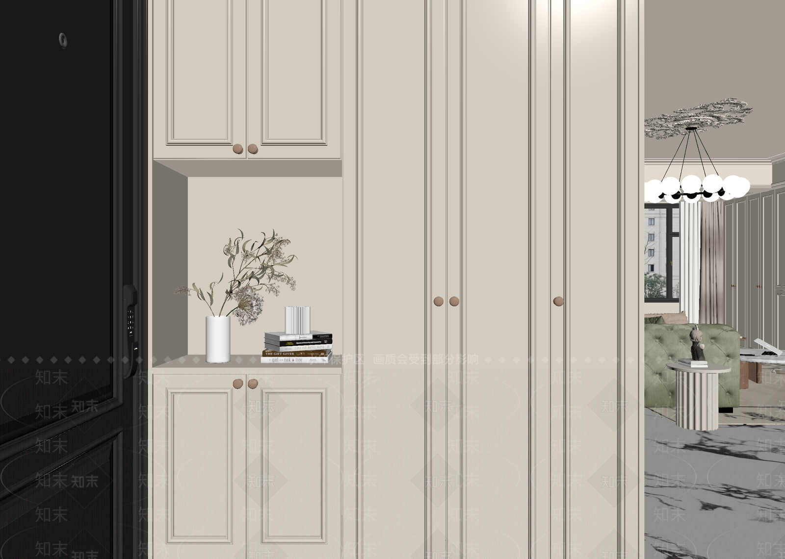 法式玄关3D模型下载【ID:1215132794】