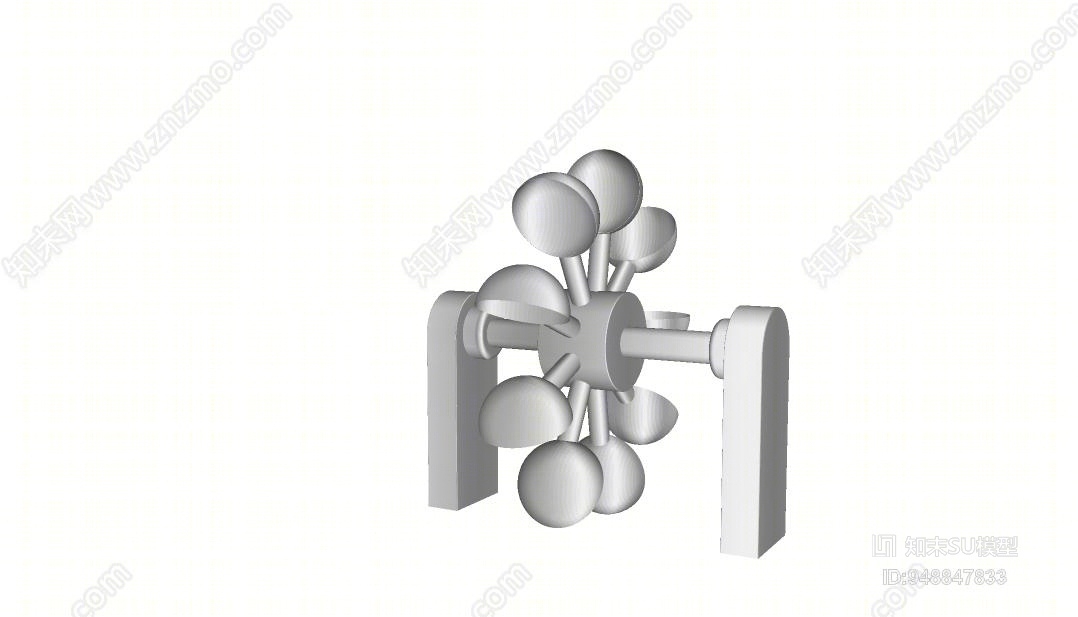 现代风格儿童玩耍水池设备SU模型下载【ID:948847833】