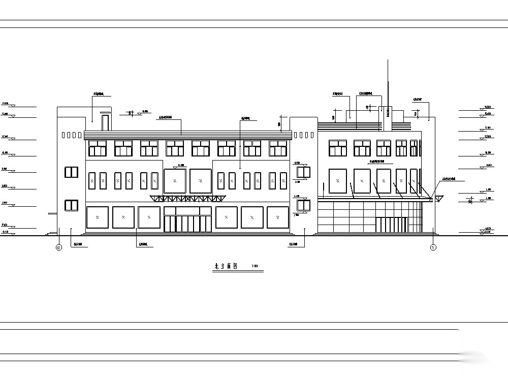 5套商业建筑设计方案初设图CADcad施工图下载【ID:167220191】