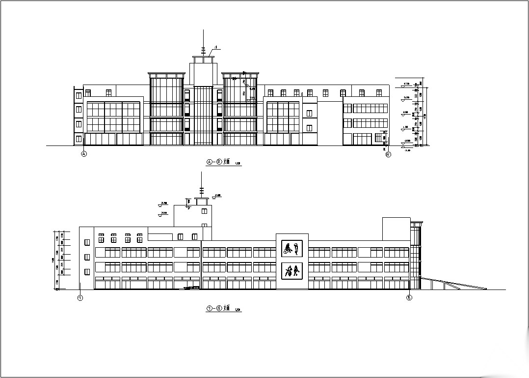 5套商业建筑设计方案初设图CADcad施工图下载【ID:167220191】