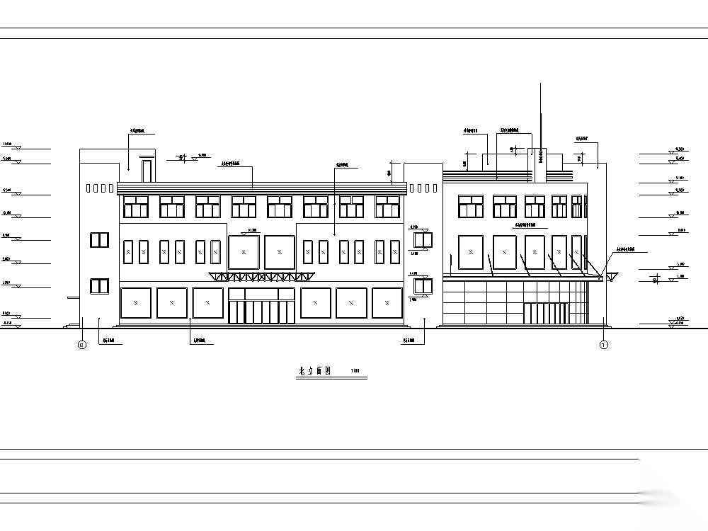 5套商业建筑设计方案初设图CADcad施工图下载【ID:167220191】