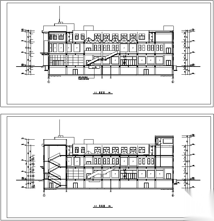 5套商业建筑设计方案初设图CADcad施工图下载【ID:167220191】