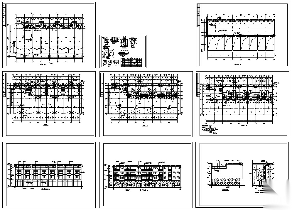 5套商业建筑设计方案初设图CADcad施工图下载【ID:167220191】