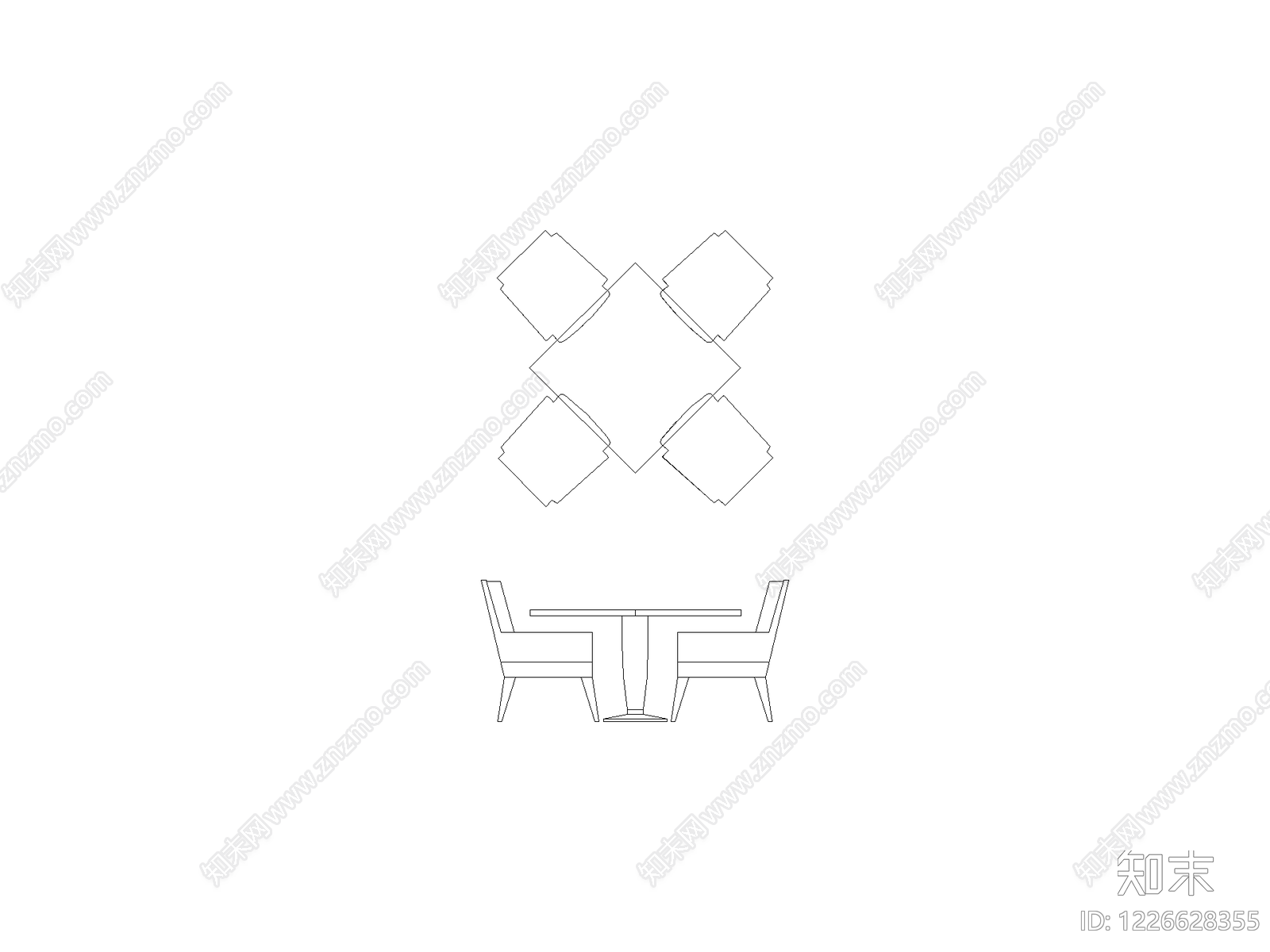 现代,意式沙发CAD图纸