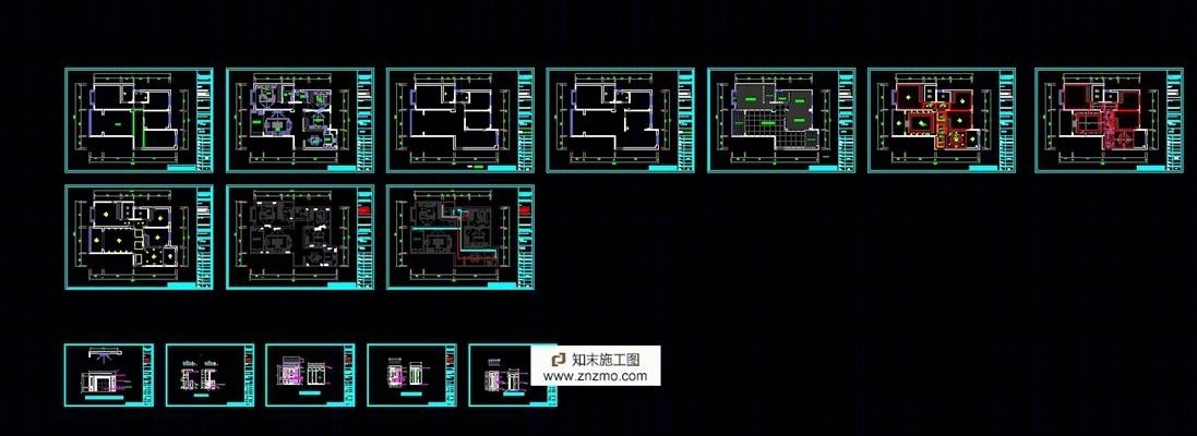 家装施工图cad施工图下载【ID:36905577】