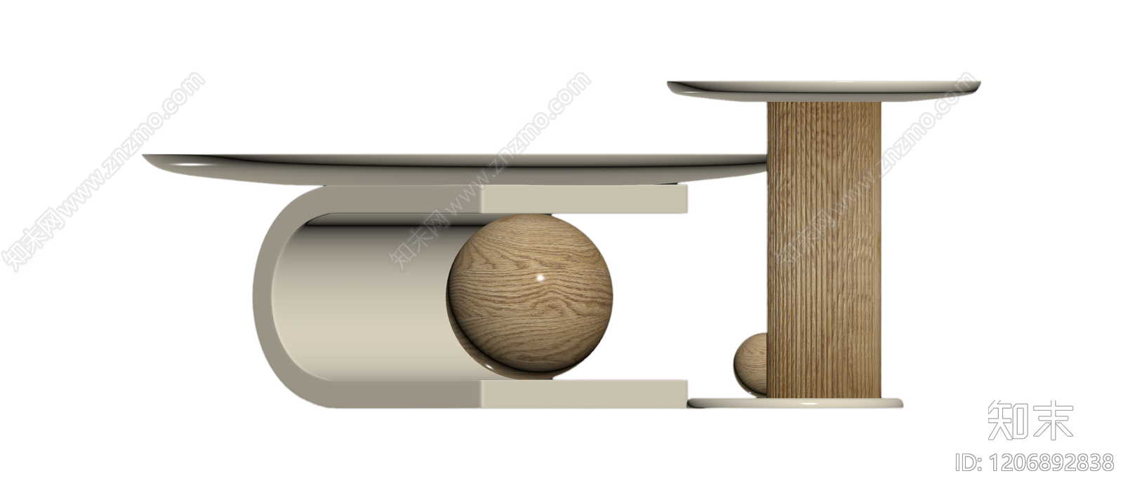 双球桌组合家具3D模型下载【ID:1206892838】