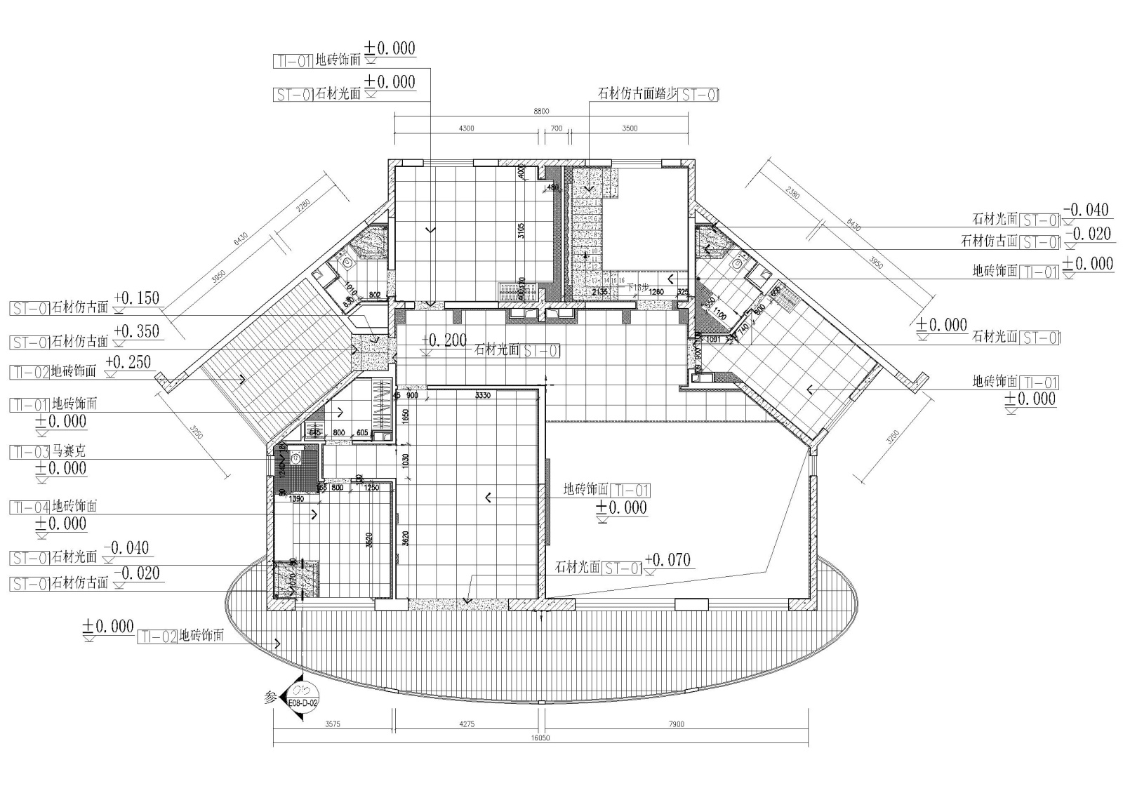 [海南]度假中心新中式复式样板间装饰施工图施工图下载【ID:160651138】