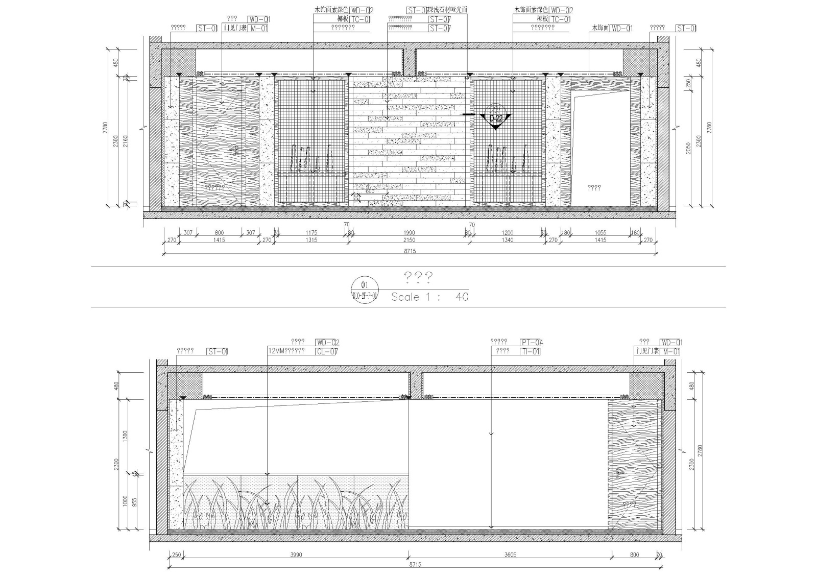 [海南]度假中心新中式复式样板间装饰施工图施工图下载【ID:160651138】