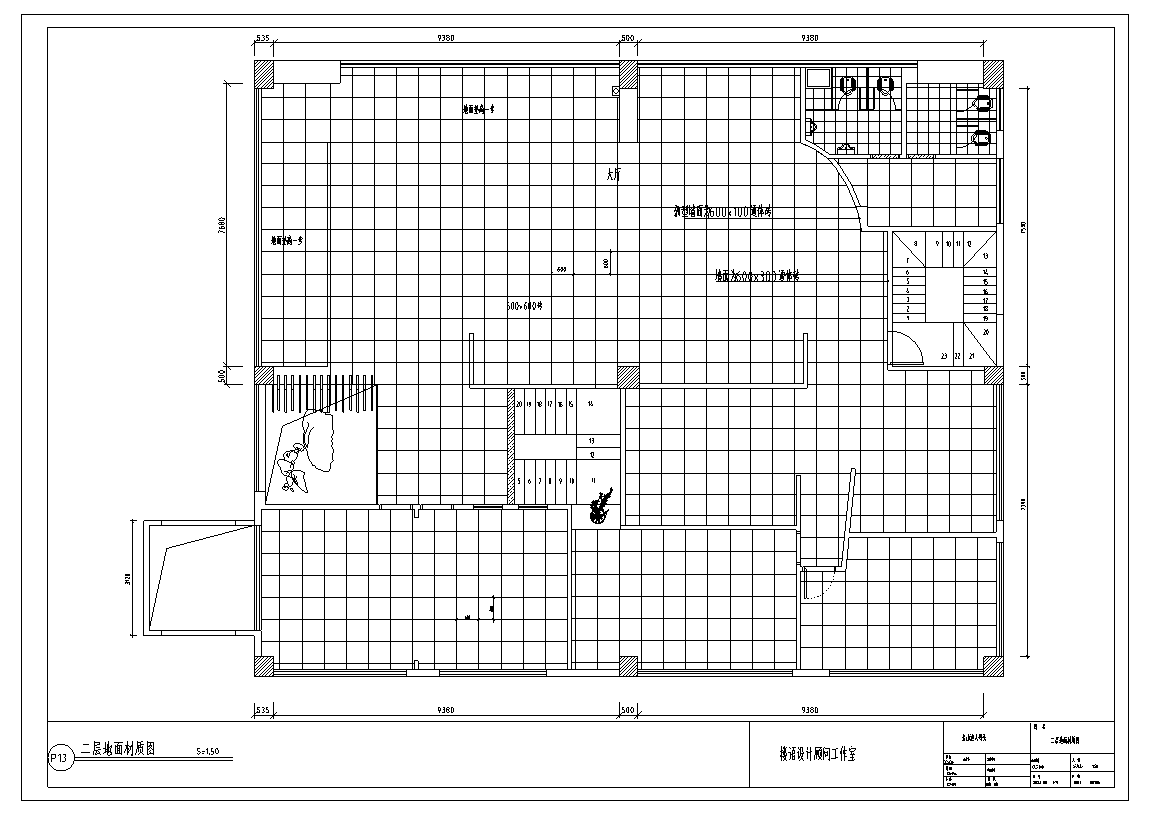 金山鱼人码头室内装修设计完整施工图cad施工图下载【ID:166783113】