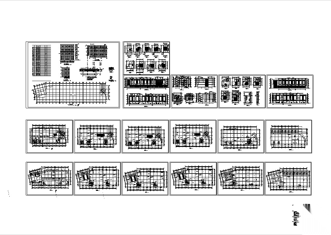 大型多层商场建筑设计施工图（CAD）cad施工图下载【ID:166568122】