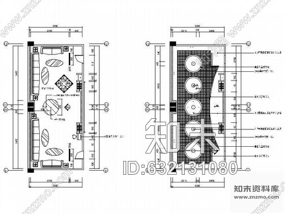 施工图某会所KTV包厢装修图cad施工图下载【ID:632131080】